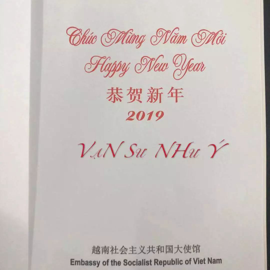 越南驻华大使馆向河北外国语学院送来元旦祝福